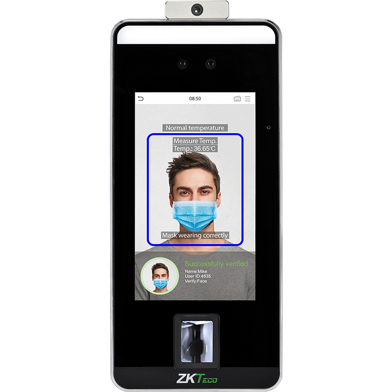 face palm body temperature detection of biometric machine speedfacev5